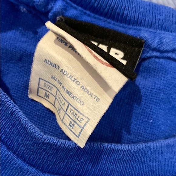 Blue Graphic T-Shirt with Santa and Moon Design - Picture 8 of 9